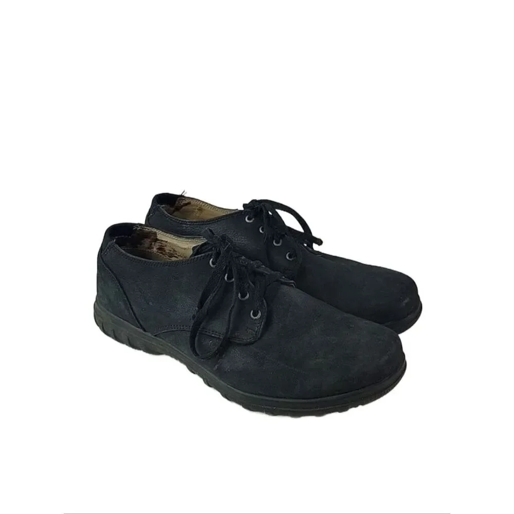 Bogs Eugene Black‎ Leather Waterproof Lace Up Mens Low Top Shoes